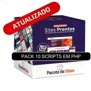 SUPER PACOTE COM 10 SITES EM PHP PURO - PACK 1