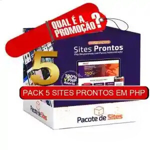 SUPER PACOTE COM 5 SITES EM PHP PURO - PACK 1